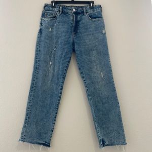 Pilcro Distressed Mid Rise Jeans